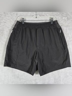 Birddogs Gray Gym Lined Shorts Mens Size Large L Stretch Athletic 7” Inseam